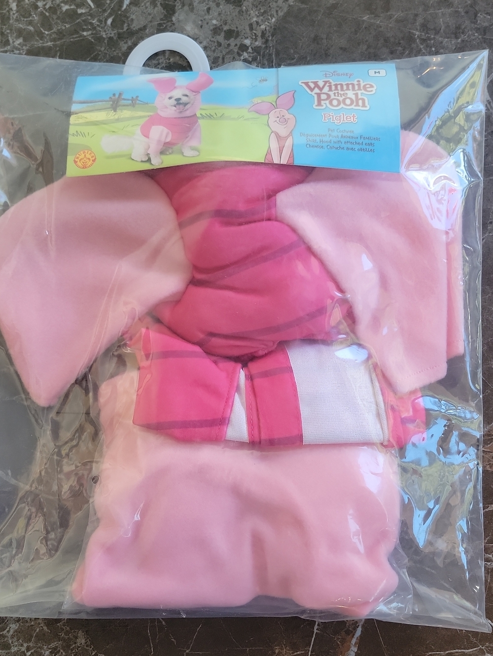 Disney Piglet Pink Hooded Dog Costume - Size M